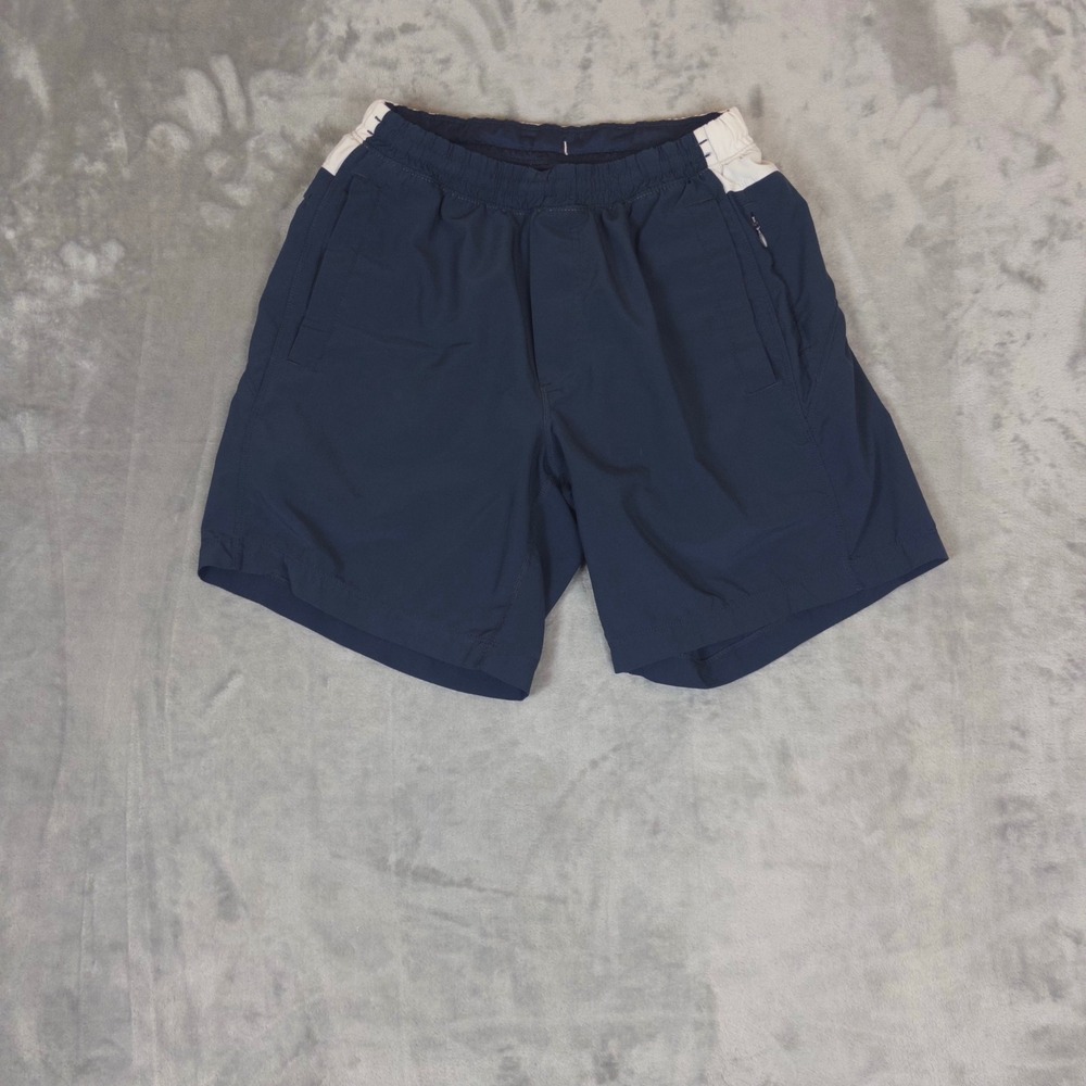 Birddogs Boom Classic Gym Shorts Mens M Navy Blue Khaki Lined Athletic Running